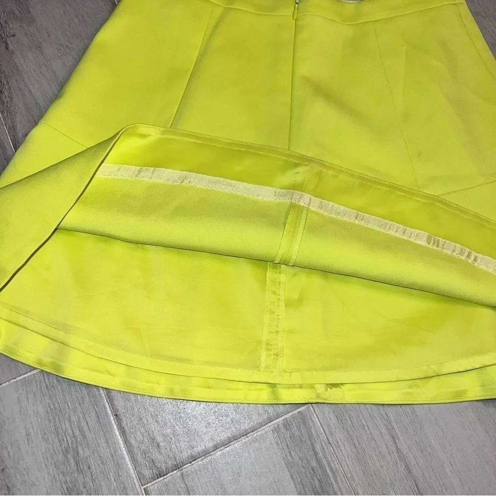 J. Crew Neon Yellow Blogger Favorite Skater A-Line Skirt, Women’s Size 2